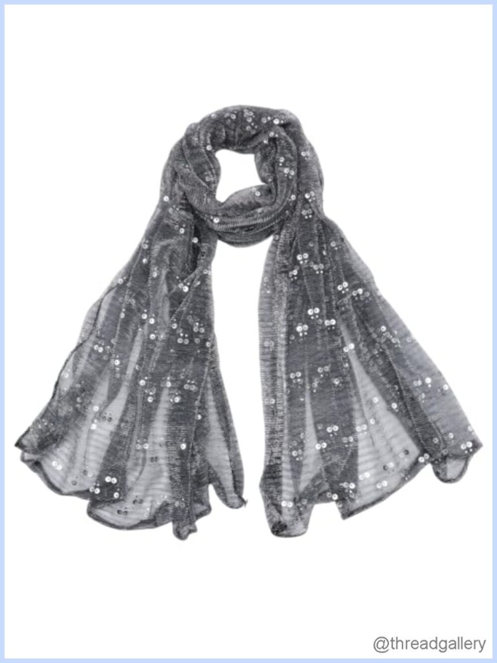 Sequin Neck Scarf for Women, Lightweight Fashion Scarf, 70.8" x 31.5",